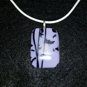 Dychroic glass pendant necklace
